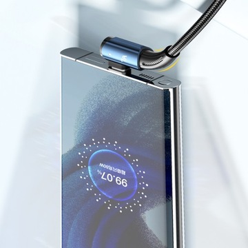 УГЛОВОЙ КАБЕЛЬ USB TYPE C QC 7A 100W для HUAWEI XIAOMI SAMSUNG HONOR ONEPLUS 1M