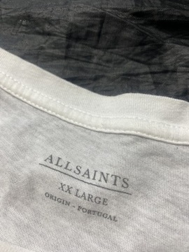 AllSaints All Saints BIAŁY T SHIRT KOSZULKA /XXL