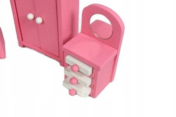 ДЕРЕВЯННАЯ МЕБЕЛЬ ДЛЯ КУКОЛЬНОГО ДОМА, БОЛЬШОЙ КОМПЛЕКТ