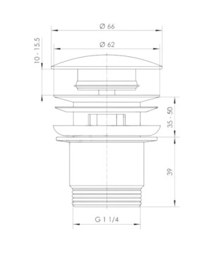 КОМПЛЕКТ: СИФОН ДЛЯ РАКОВИНЫ+ЗАГЛУШКА С ПЕРЕЛИВОМ ХРОМИРОВАННАЯ