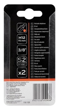 Końcówka HEX 12 x 75 mm, S2 x 2 szt., NEO 10-988