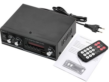 2-КАНАЛЬНЫЙ МОЩНЫЙ УСИЛИТЕЛЬ ЗВУКА BLUETOOTH 5.0 FM-РАДИО USB SD RCA ПУЛЬТ ДИСТАНЦИОННОГО УПРАВЛЕНИЯ