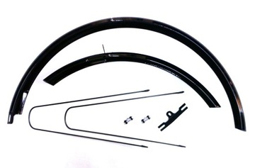 BŁOTNIKI METALOWE KOMPLET 24'' CZARNE