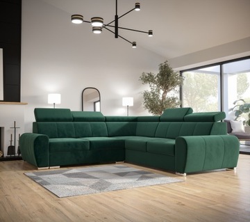 Narożnik Rozkładany Zagłówki Sofa KN09 255 O-sofa