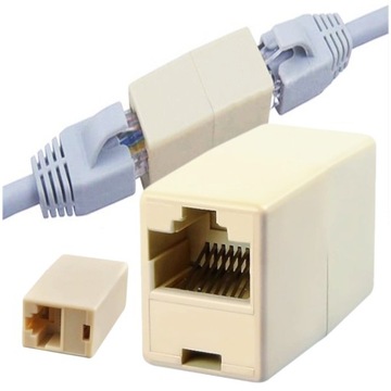 ŁĄCZNIK KABLI SIECIOWYCH ADAPTER RJ45 RJ-45 ZŁĄCZK