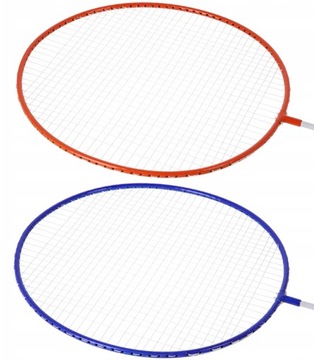 BADMINTON PALETY RAKIETKI STALOWE + LOTKA + ETUI Paletki Badbington