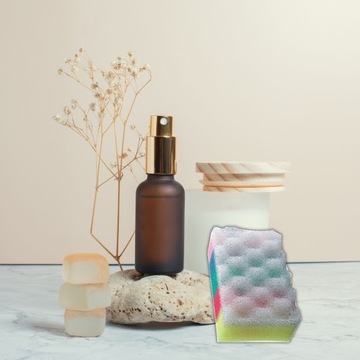 ГУБКА МАССАЖНАЯ НЕЛЛИ 1 ШТ. 2-СЛОЙНАЯ СМЕСЬ ДЛЯ МЫТЬЯ ТЕЛА ВО ВРЕМЯ КУПАНИЯ