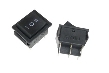 PRZEŁĄCZNIK KLAWISZOWY 230V 3 POZYCJE CZARNY