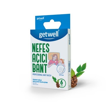 GETWELL PLASTRY AROMATYCZNE DZIECI I DOROŚLI ODDYCHANIE ZATKANY NOS 6 szt