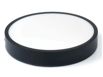 PANEL LED NATYNKOWY OKRĄGŁY CZARNY 24W PLAFON