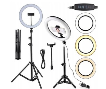 СВЕТОДИОДНАЯ КОЛЬЦЕВАЯ ЛАМПА ДЛЯ МАКИЯЖА СЕЛЬЕ ДЕРЖАТЕЛЬ ДЛЯ ТЕЛЕФОНА ШТАТИВ 40ВТ