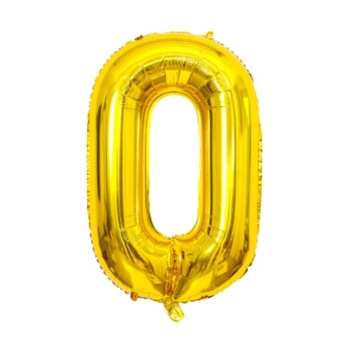 BALON FOLIOWY DUŻA CYFRA 0 ZŁOTA 100 CM URODZINY