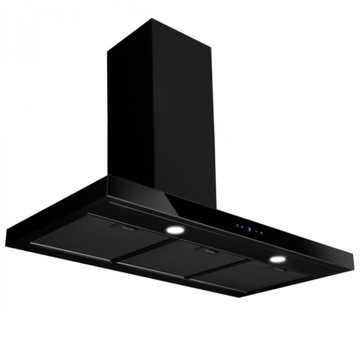 OKAP KUCHENNY ETNA CZARNY MAT 90 CM