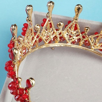 KORONA TIARA KORONA Z KAMIENIAMI ŚLUBNYMI AKCESORIA DO WŁOSÓW LUKSUSOWE NAKRYCIE GŁOWY