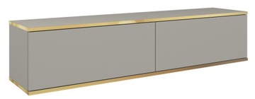 Szafka RTV wisząca szara + złota 135 cm OR