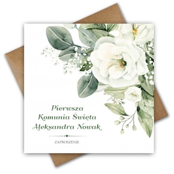 ZAPROSZENIA NA KOMUNIĘ DLA CHŁOPCA DLA DZIEWCZYNKI personalizowane