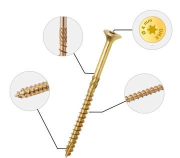 ВИНТЫ СТОЛЯНЫЕ С КОНИЧЕСКОЙ ГОЛОВКОЙ 4х50 TORX 200 шт.