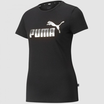 Koszulka damska Puma ESS+ Metallic czarna - 582407