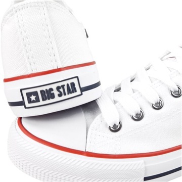 tenisówki Trampki Damskie białe Big Star Klasyczne Stylowe buty T274022 37