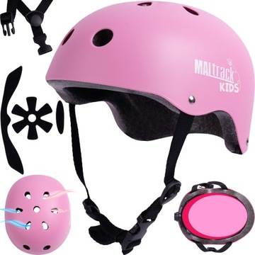 KASK ROWEROWY DZIECIĘCY REGULOWANY DLA DZIECKA NA HULAJNOGĘ 54CM WKŁADKA