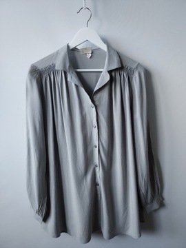 szara bluzka koszulowa vintage L M