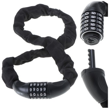 НАДЕЖНАЯ ЦЕПЬ ВЕЛОСИПЕДНОГО ЗАМКА С КОДОВЫМ ЗАМКОМ БЕЗОПАСНОСТИ ЗАМОК 100 СМ