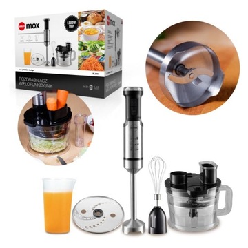 BLENDER RĘCZNY MIKSER WIELOFUNKCYJNY ELDOM BL220 TURBO 1200W +AKCESORIA
