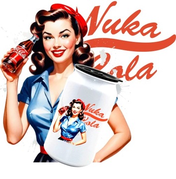 KUBEK BIDON FALLOUT NUKA COLA SERIAL PREZENT DLA FANA GRACZA 500 ml