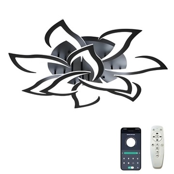 LAMPA LED WISZĄCA LOTOS 10 RINGÓW ŻYRANDOL 100W PLAFON Z PILOTEM