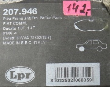 FIAT DUCATO II 00 R 1.9 TD KOSTKA BRZDOVÉ PŘEDNÍ