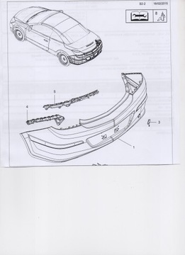 OPEL ASTRA H CABRIO VÝZTUHA CENTRÁLNÍ NÁRAZNÍKU ZADNÍ LE