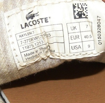 LACOSTE RAYLEN SUPER SKÓRZANE buty TENISÓWKI 40,5