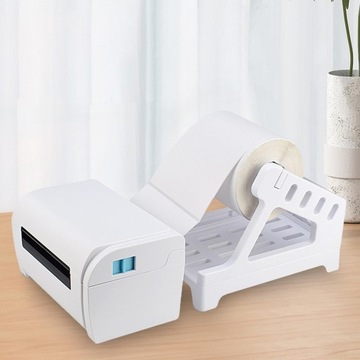 Uchwyt na etykiety Akcesoria do drukarek stacjonarnych Stojak na etykiety wysyłkowe na rolki, biały