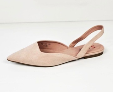 РОЗОВЫЕ БАЛЕТКИ НОВЫЕ БЕЗ КАБЛУКА 39