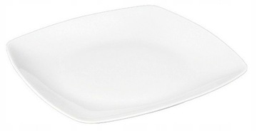 ĆMIELÓW AKCENT 0001 TALERZ PŁYTKI DESEROWY 20CM BIAŁA PORCELANA KWADRAT