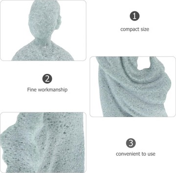 Мини-статуя Будды из песчаника Медитирующий монах Статуэтка Будды Дзен Скульптура Экспонат