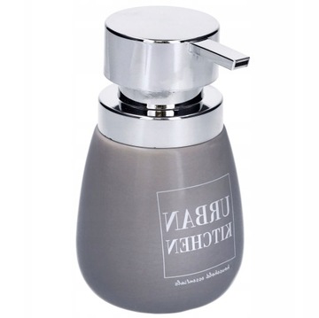 DOZOWNIK MYDŁA do płynu do naczyń CERAMIKA 300 ml szary pojemnik