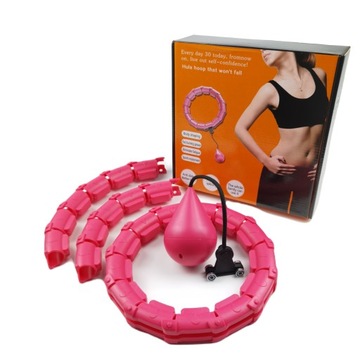 HULA HOP ODCHUDZAJĄCE z obciążeniem WYPUSTKAMI MASAŻEREM SMART 114cm talii