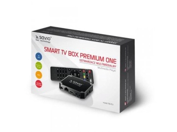 SAVIO Smart TV Box Premium One тюнер, 2/16 ГБ, Android 9.0, HDMI v2.0, 4K,
