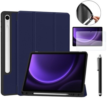 ETUI SLIM TPU + SZKŁO HARTOWANE do SAMSUNG GALAXY TAB S9 X710 / S9 FE X510