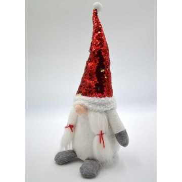 РОЖДЕСТВЕНСКИЙ ОРНАМЕНТ СТОЯЩИЙ СЛОН ДЕКОРАТИВНЫЙ ГНОМ С БАЙЕТКАМИ 35СМ