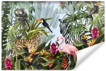 Fototapeta ZWIERZĘTA Liście Dżungla Natura 135x90