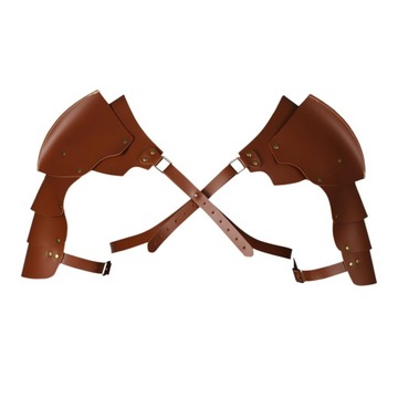 Vintage Style Shoulder Pauldron Yellow Brown