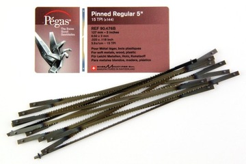 Brzeszczoty z przetyczką PEGAS 134 mm 15 TPI 12szt