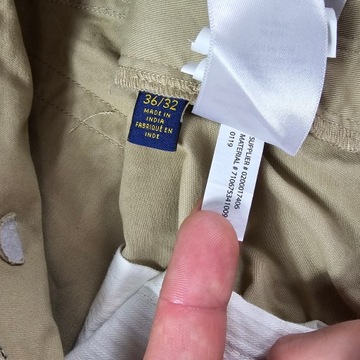 Spodnie Bawełniane Chinos RALPH LAUREN Casual Męskie Eleganckie 36x32