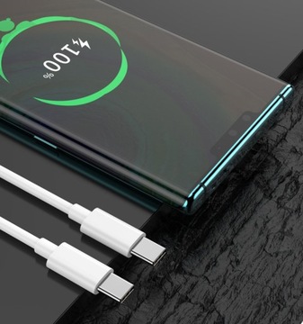 ЗАРЯДНОЕ УСТРОЙСТВО ДВУХСТОРОННИЙ КАБЕЛЬ USB ТИПА C ПРОЧНЫЙ БЫСТРЫЙ КАБЕЛЬ 2м