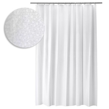 ИКЕА БЬАСРЕН ДУШЕВАЯ ЗАНАВЕСКА БЕЛАЯ 180х200см СОВРЕМЕННЫЙ ТЕКСТИЛЬ