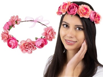 ВЕНОК НА ГОЛОВУ пионы ЦВЕТЫ розовый СВАДЬБА