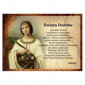 Pocztówka 13. Mój Patron - św. Dorota