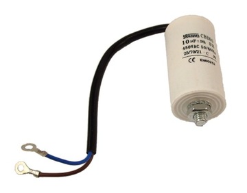 Kondensator rozruchowy silnika 10uF 450V kabel SR